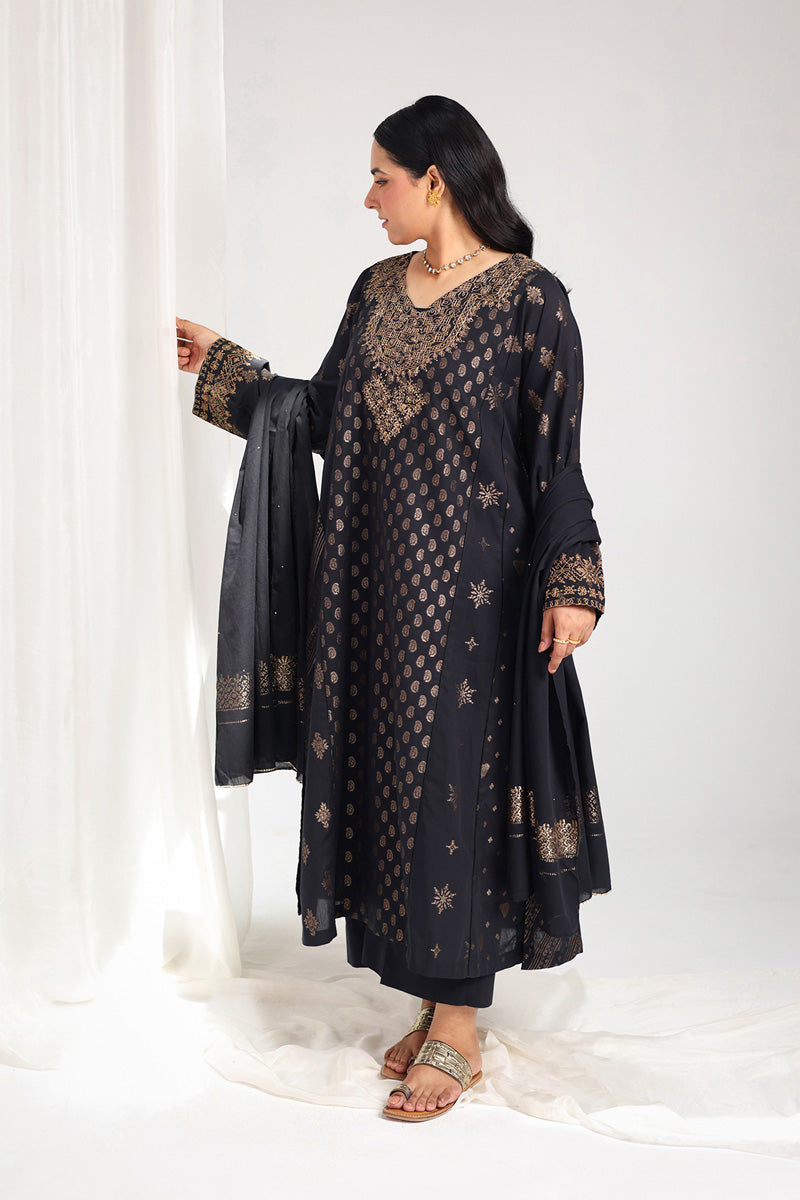 Golden Woven Raat ki Rani 3 Piece