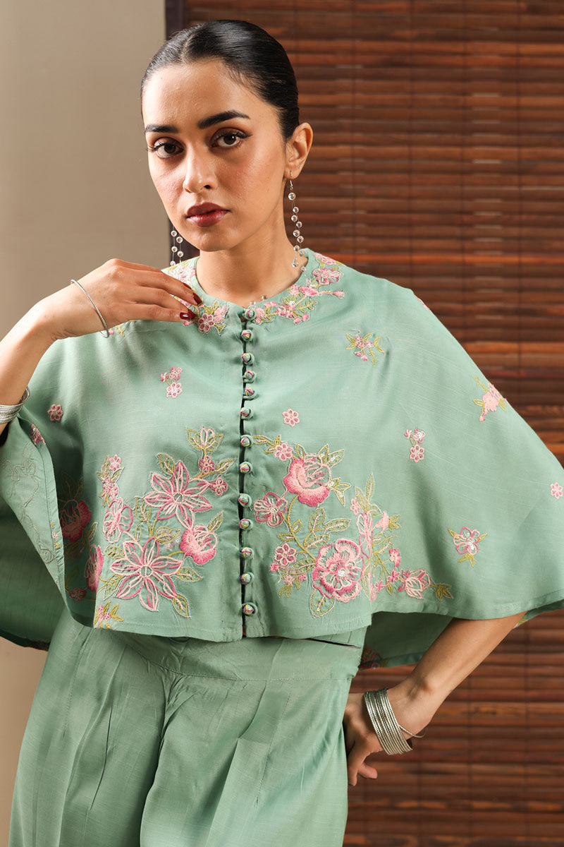 Phool Embroidered Jacket Co-Ord Set