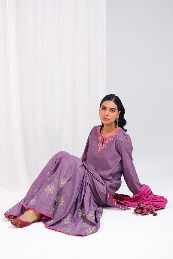 Shoukh Rang 3 Piece Gharara Set