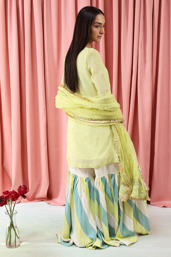 Mahrani Embroidered Gharara 3-Piece suit