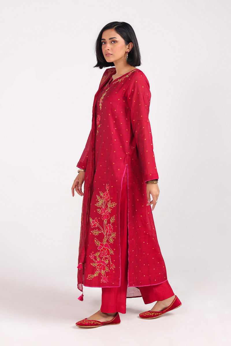 Sequin Whispers in Golden Rose Suit