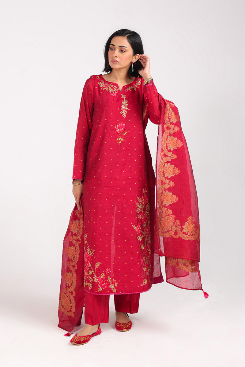 Sequin Whispers in Golden Rose Suit