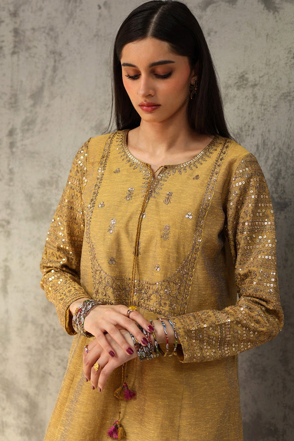 Golden Sequin Farshi Suit