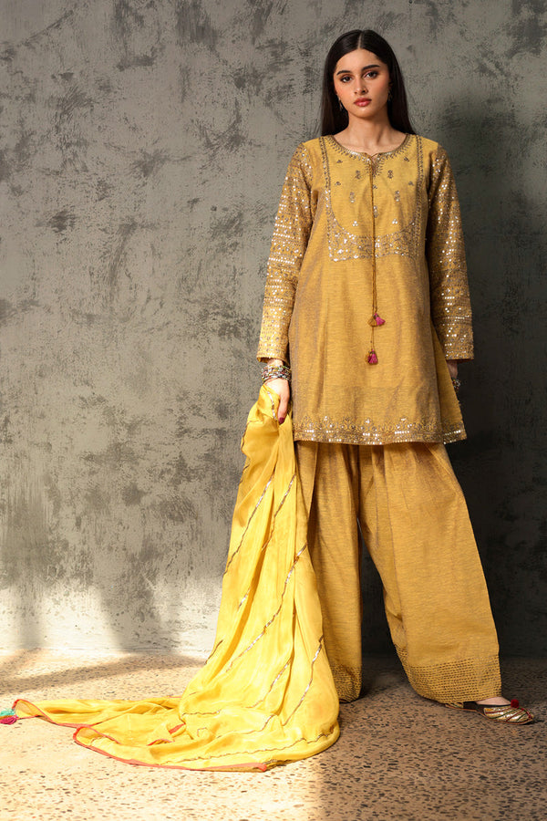 Golden Sequin Farshi Suit