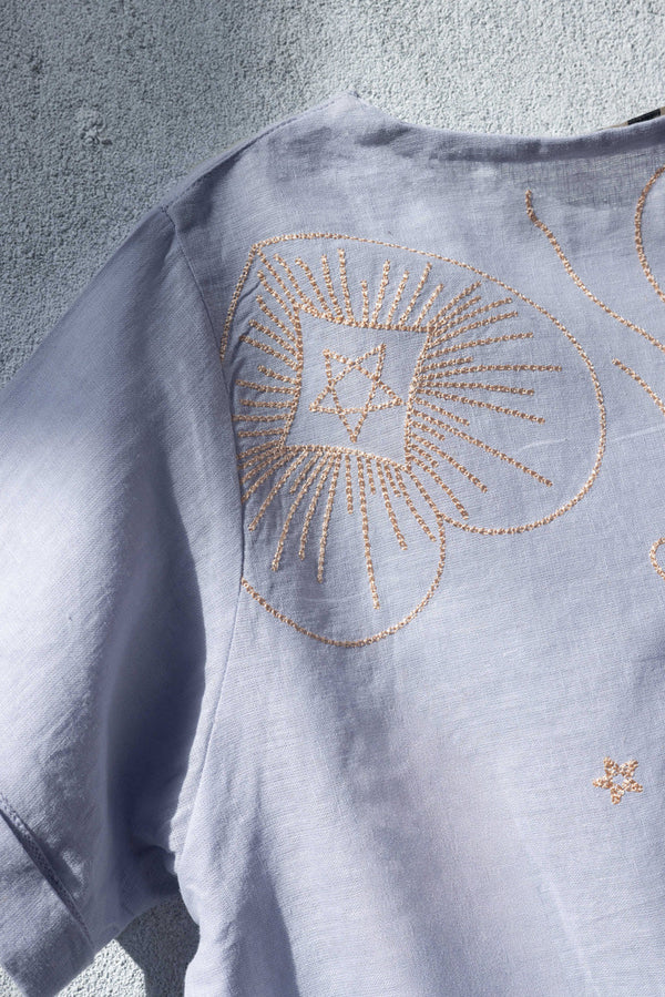 Embroidered Heart loom Top