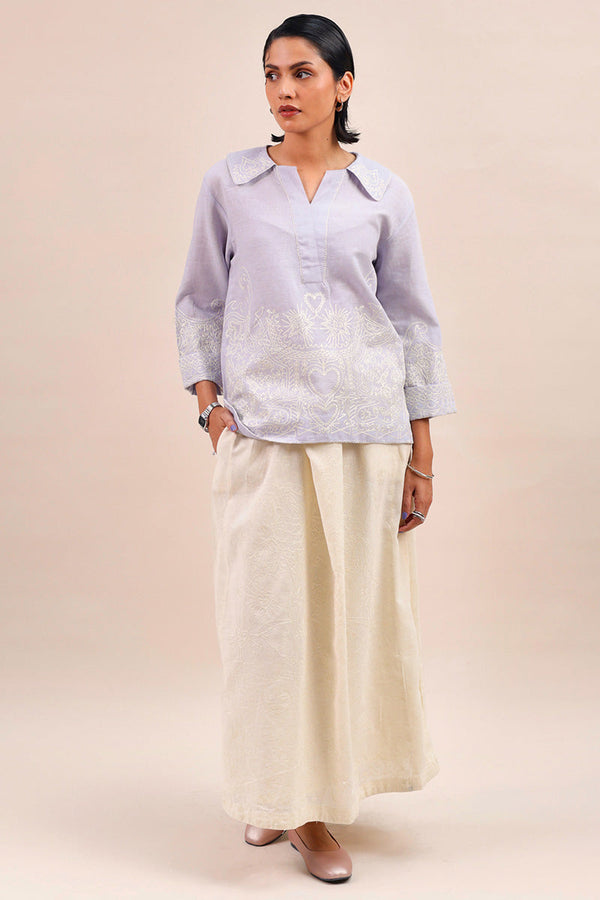 Heartline Embroidered Top