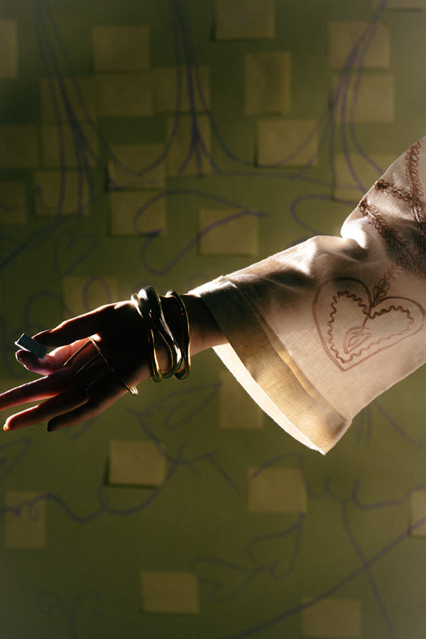 Mirchi Heart Embroidered Shirt