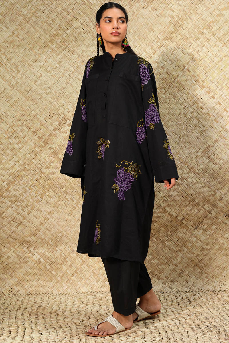 Embroidered Baddie Kurta
