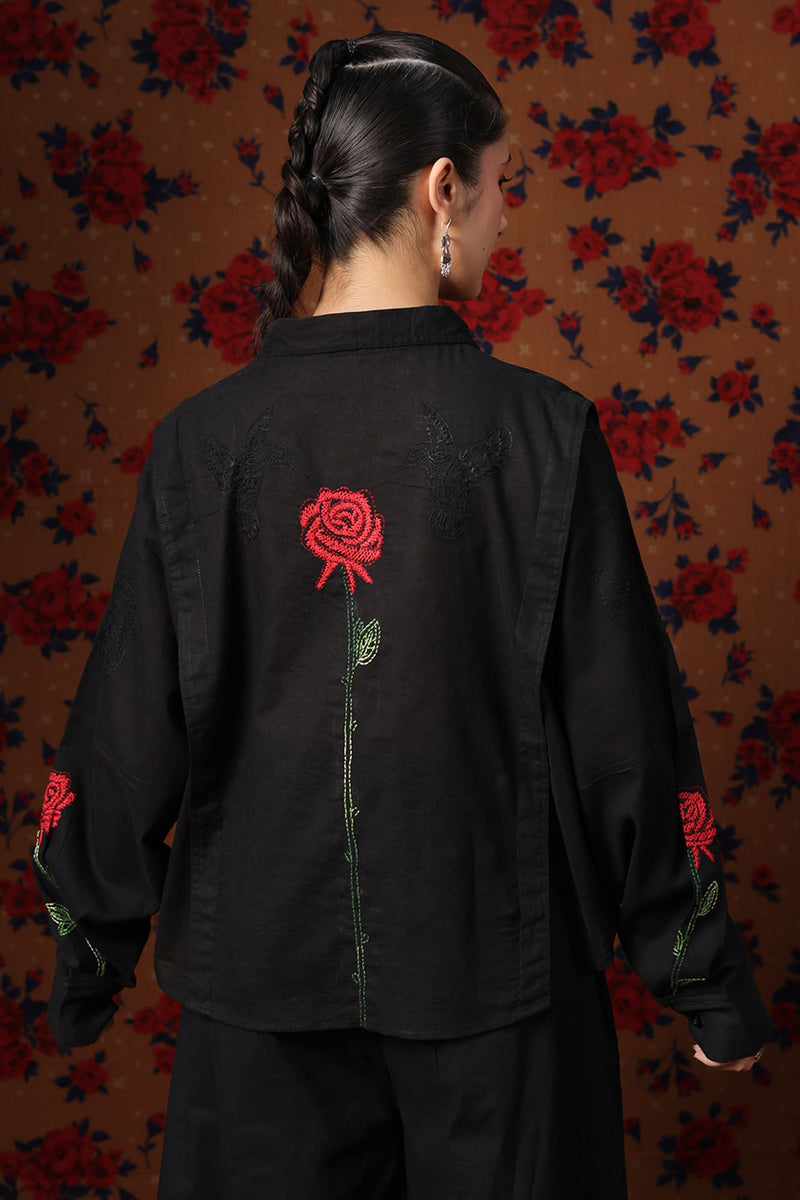 Rosette Embroidered Jacket