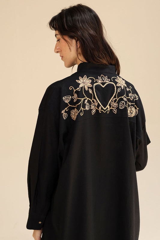 Heart loom Embroidered Top