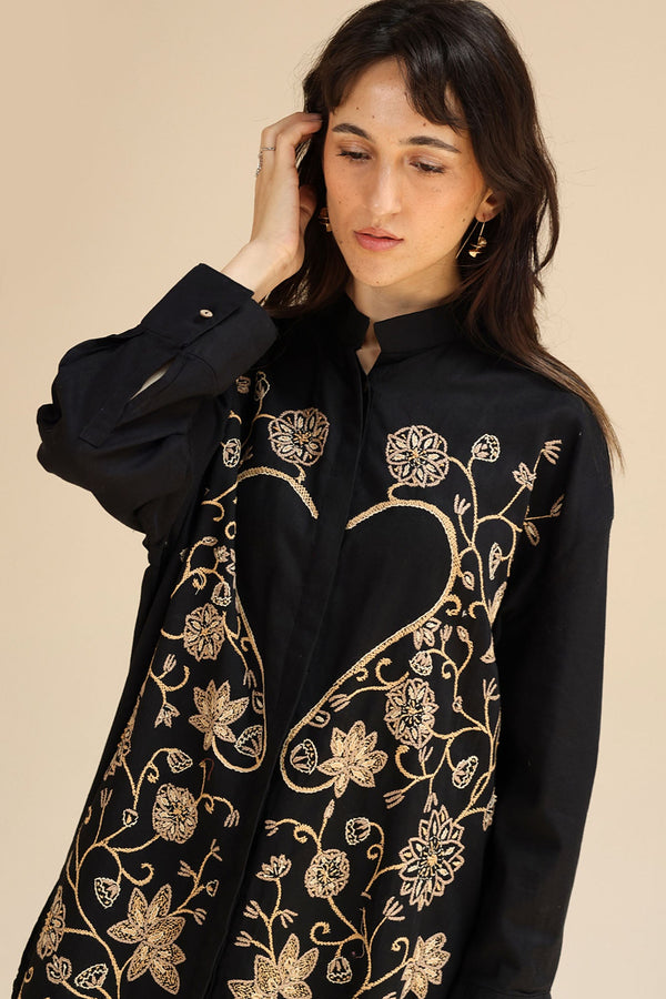 Heart loom Embroidered Top