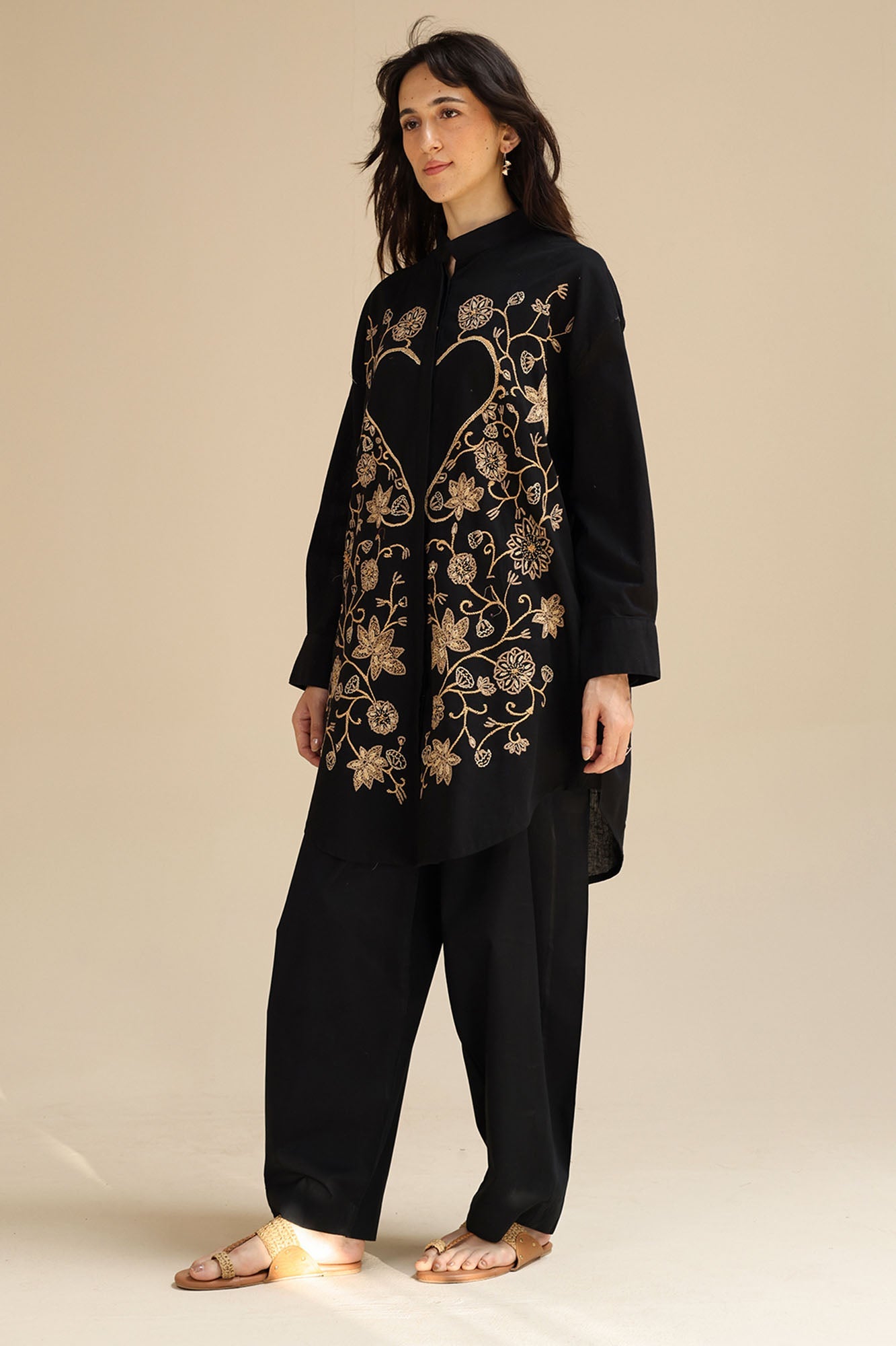 Heart loom Embroidered Top