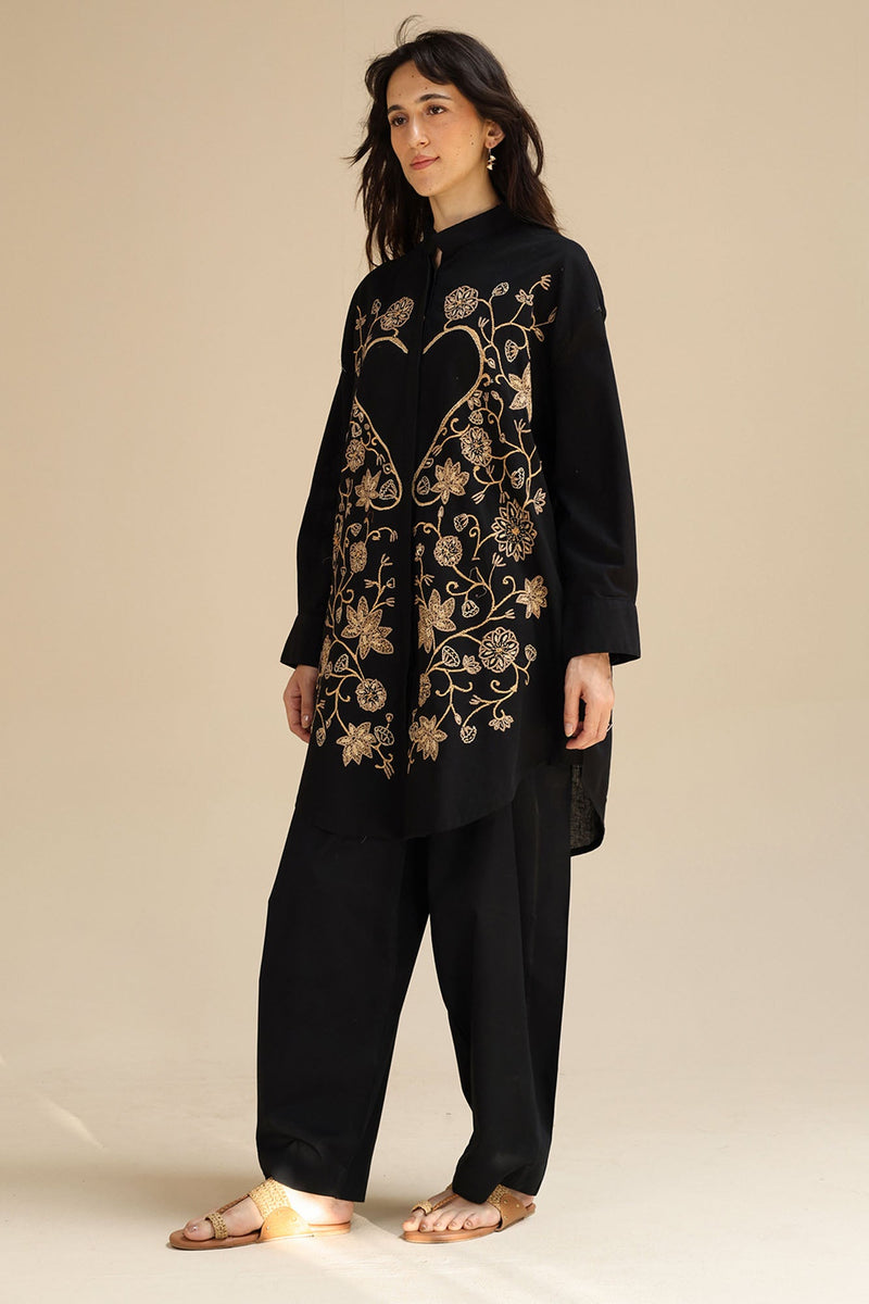 Heart loom Embroidered Top