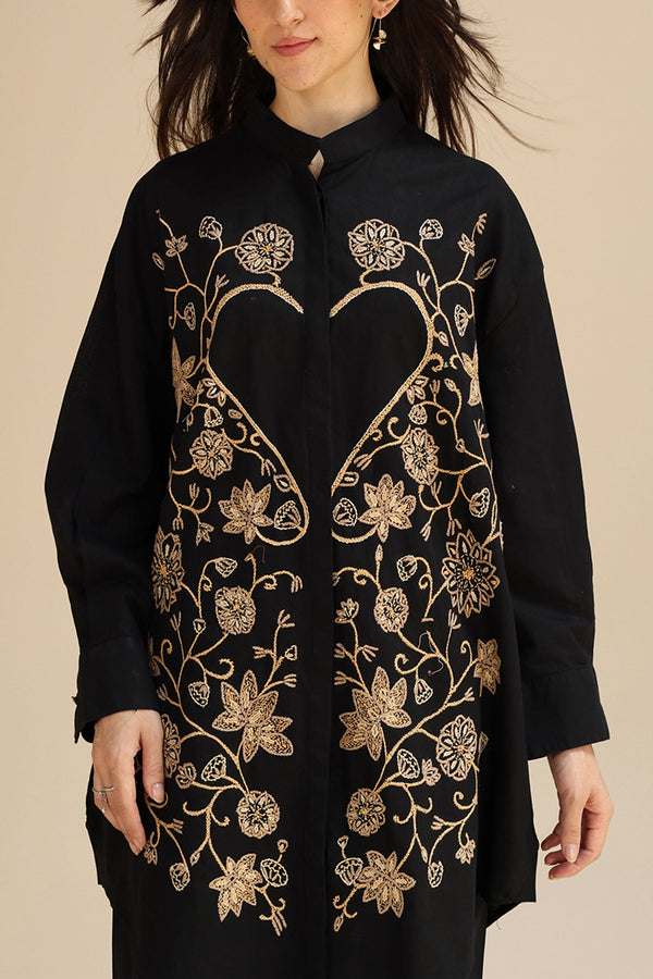 Heart loom Embroidered Top