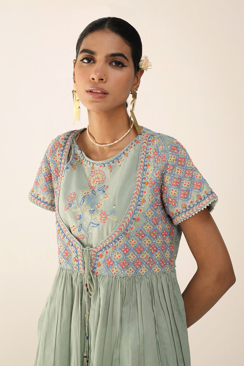 Generation Frock Multani Blue Hues Anarkali Frock – Generation International