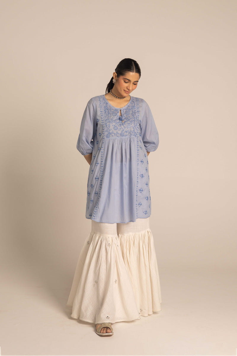 Pure Multani Blue Hues Kurta