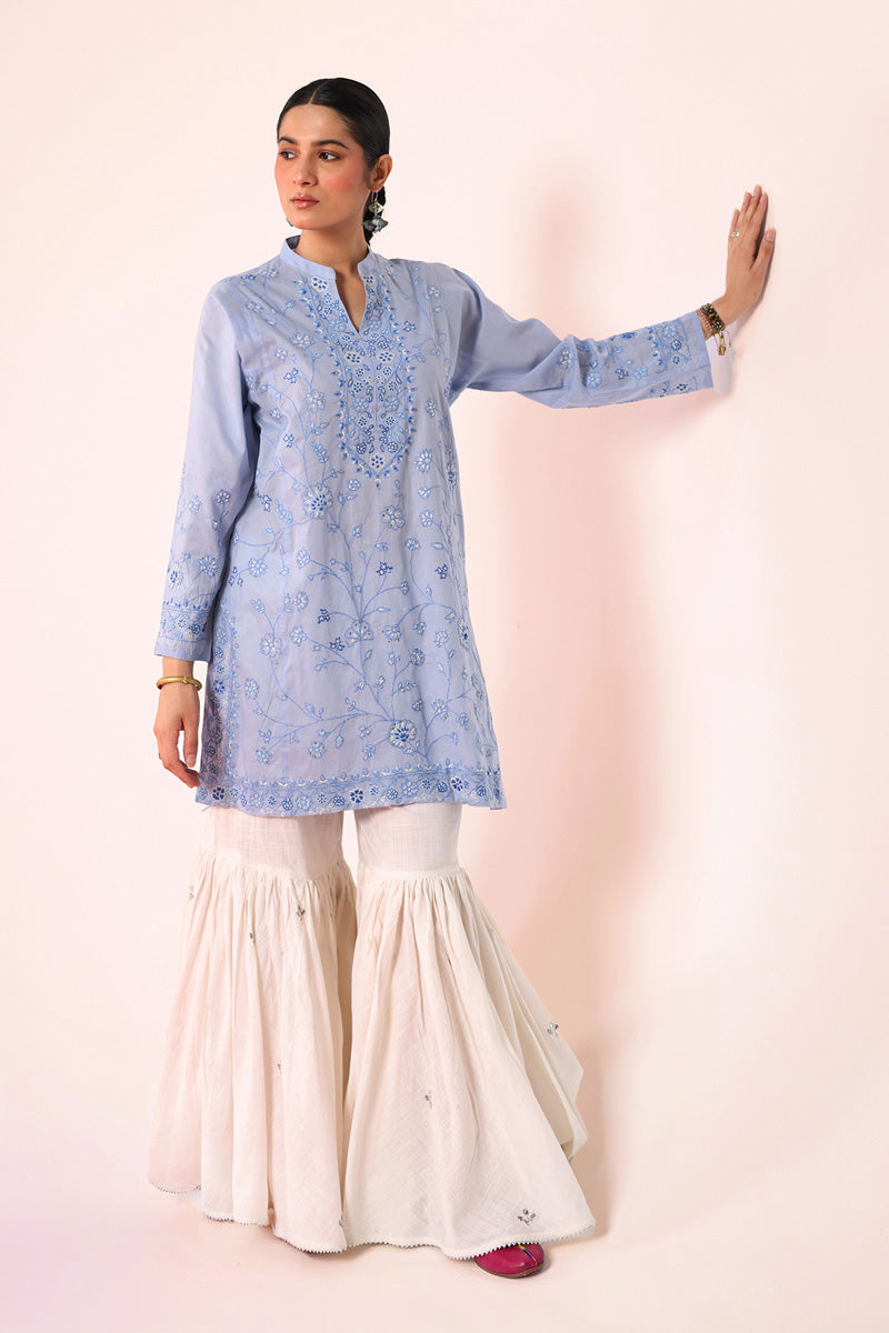 Multani Blue Hues Kashi Kurta