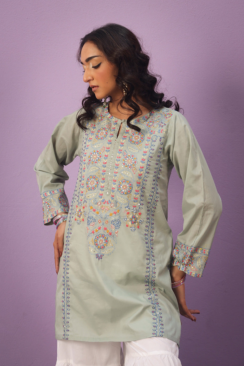 Multani Blue Hues Narm Kurta
