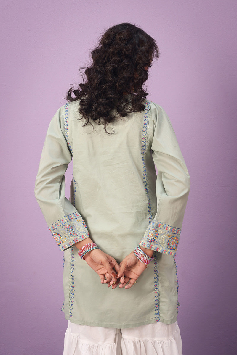 Multani Blue Hues Narm Kurta