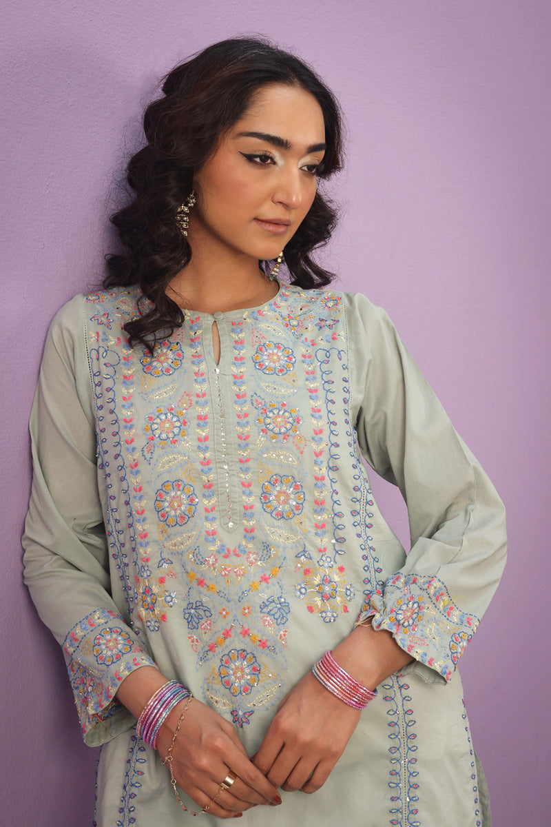 Multani Blue Hues Narm Kurta