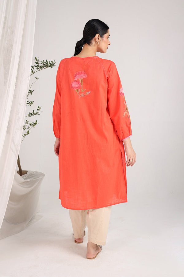Soft Bloom Zaib Kurta