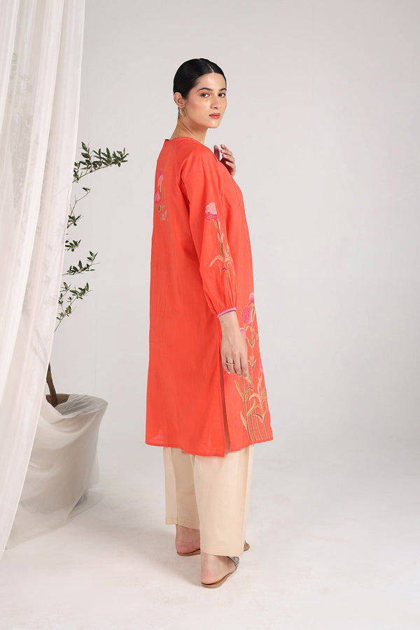 Soft Bloom Zaib Kurta