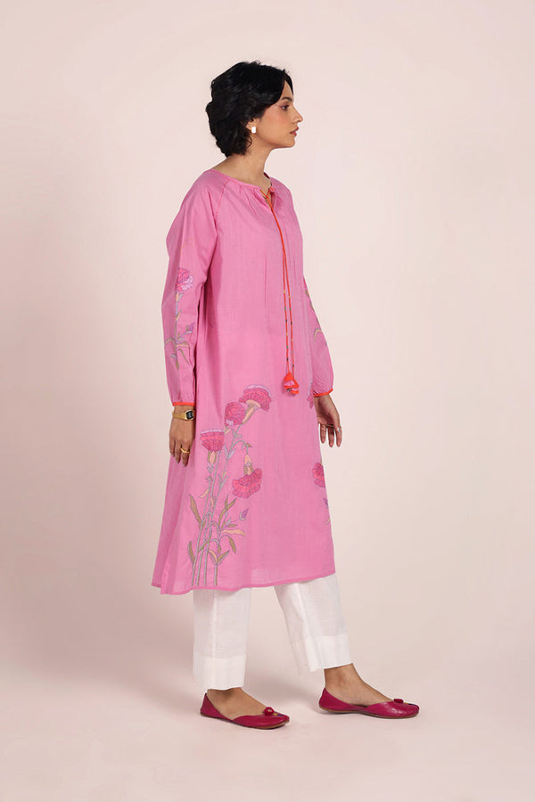 Soft Bloom Zaib Kurta
