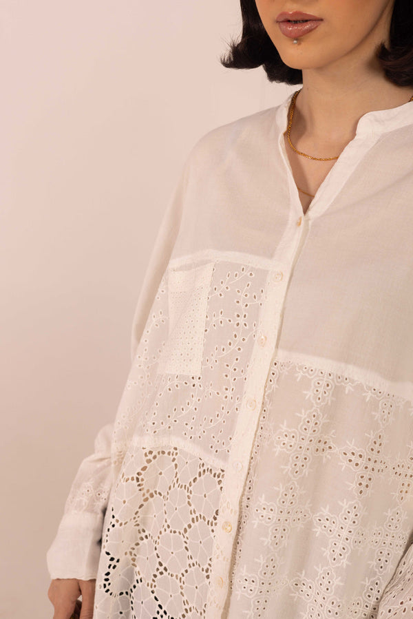 Spring Fling lacy Cutwork Top