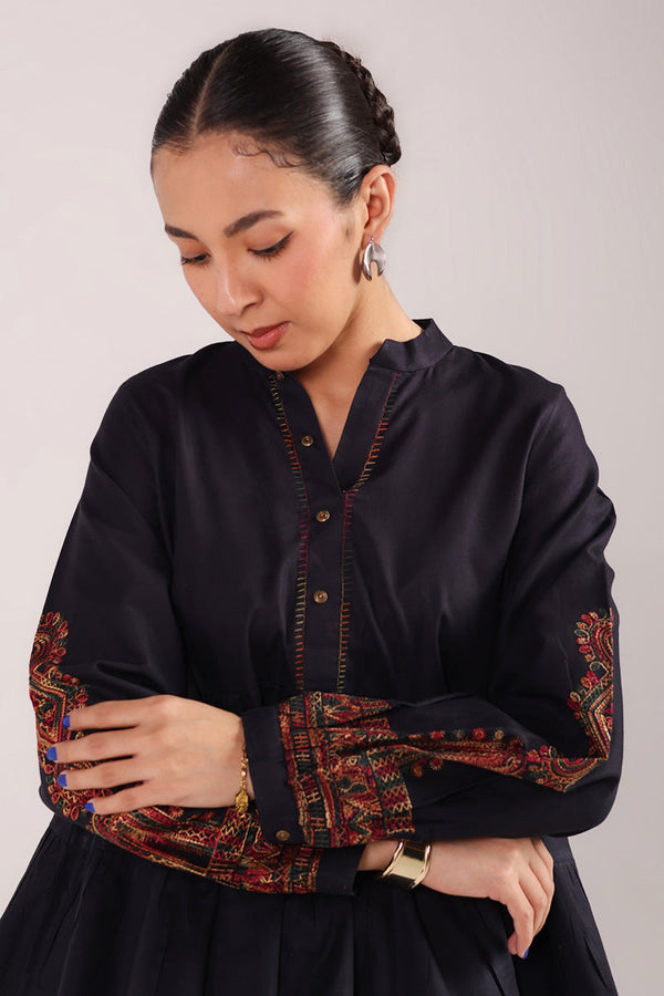 Embroidered Color Waves Top