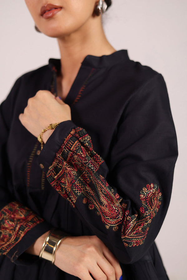 Embroidered Color Waves Top