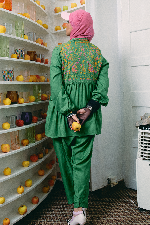 Color Waves Embroidered Top