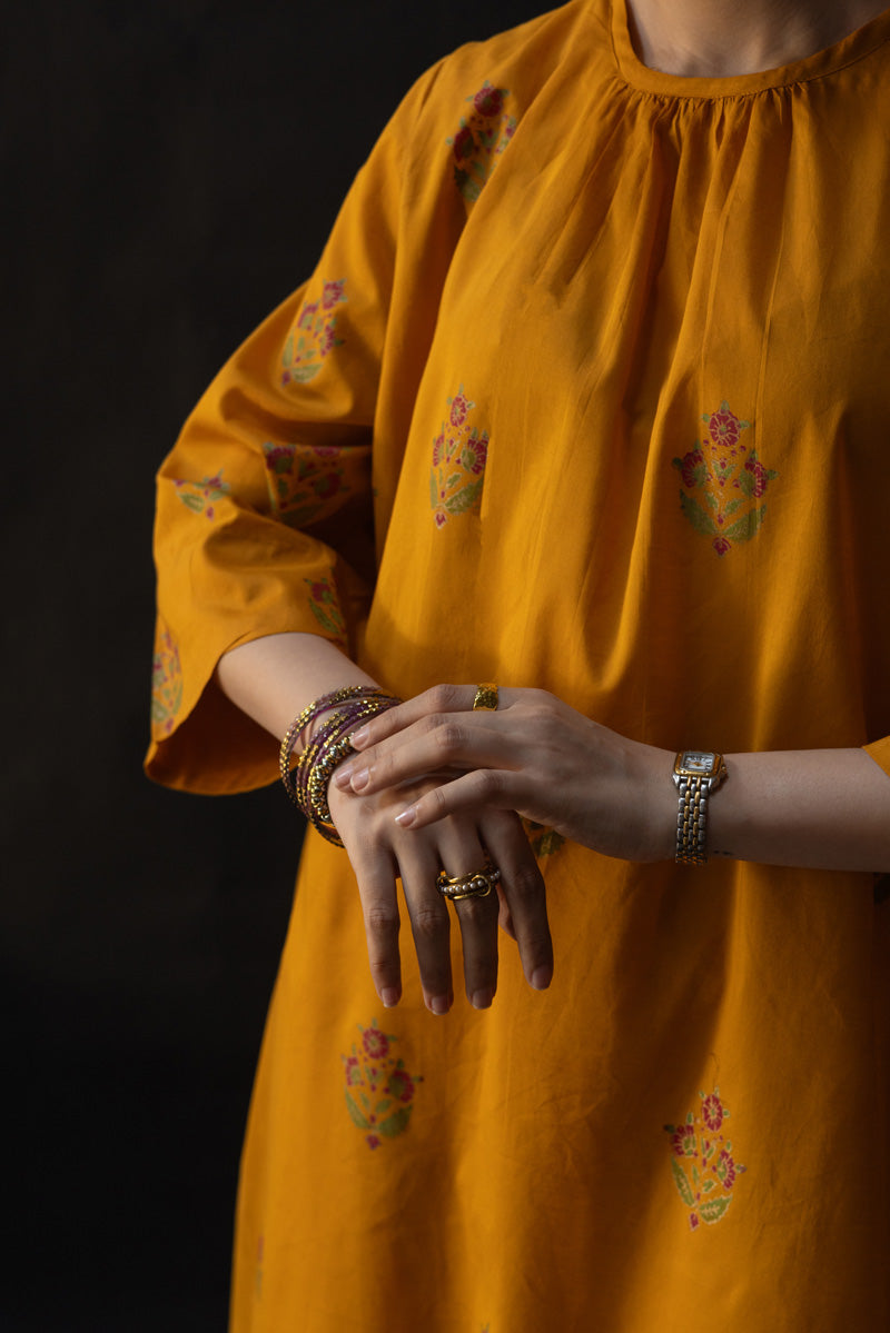 Phool Block Printed Kurta
