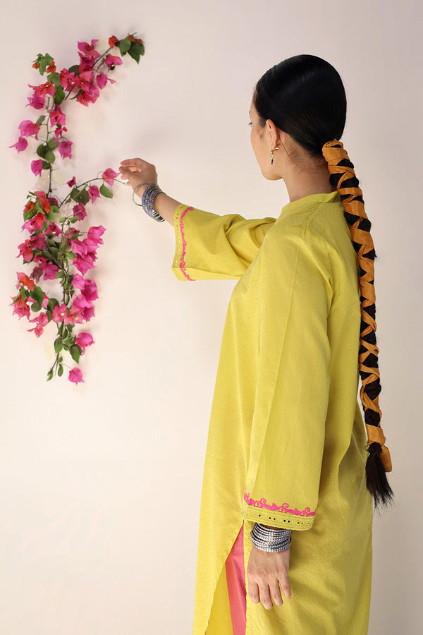 Rich-Textured Sea Foam Kurta