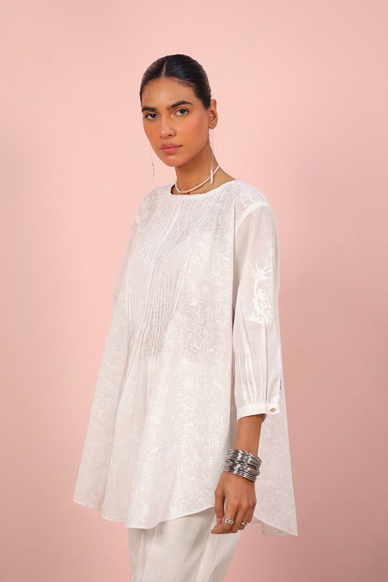 Sea Foam Pleated Bliss Top