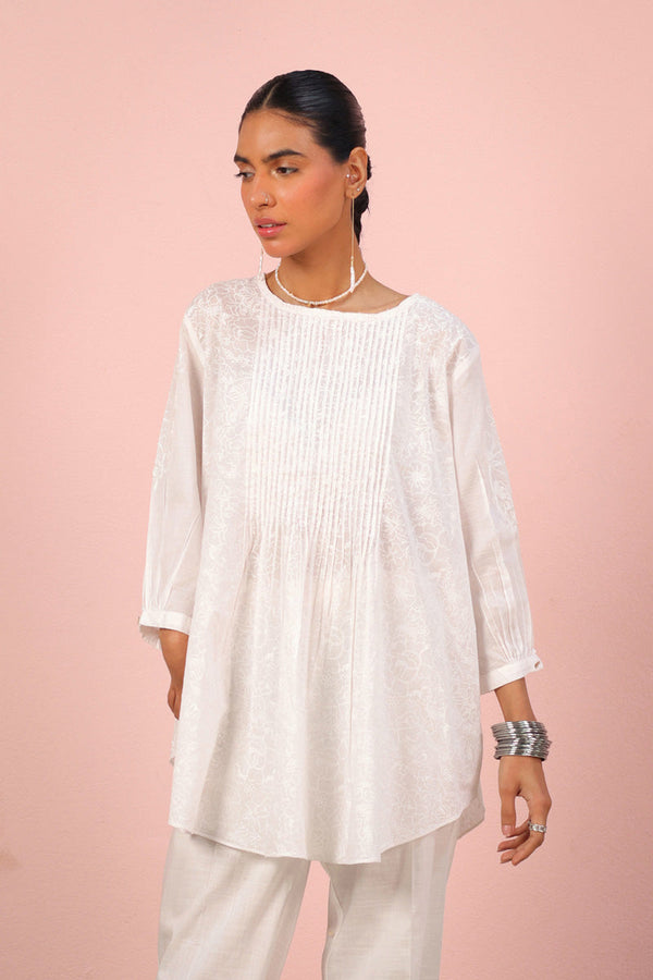 Sea Foam Pleated Bliss Top