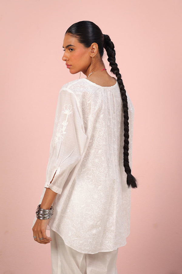 Sea Foam Pleated Bliss Top