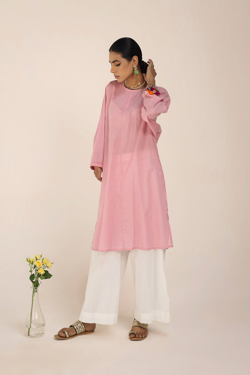 Sea Foam-Solid Kurta