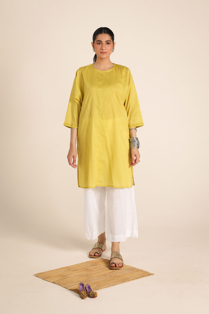 Sea Foam-Solid Kurta