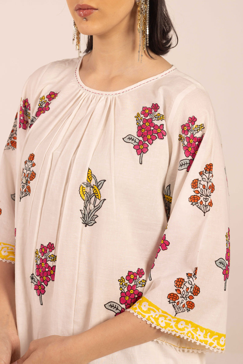 Chintz Whisper Block Poetry Kurta