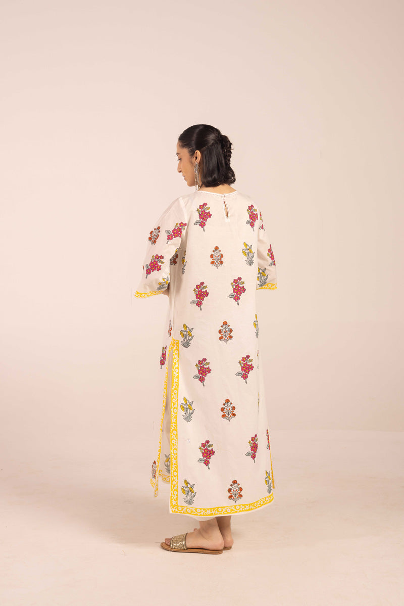 Chintz Whisper Block Poetry Kurta