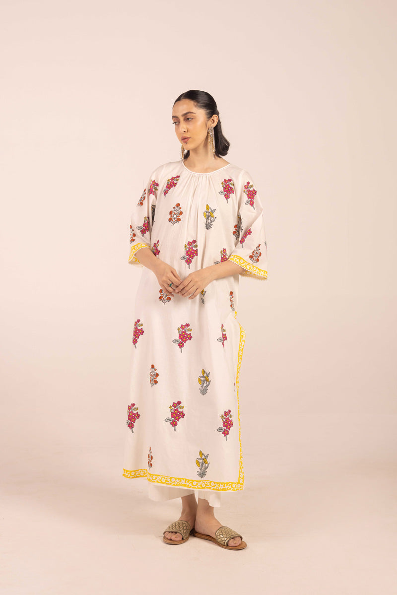 Chintz Whisper Block Poetry Kurta