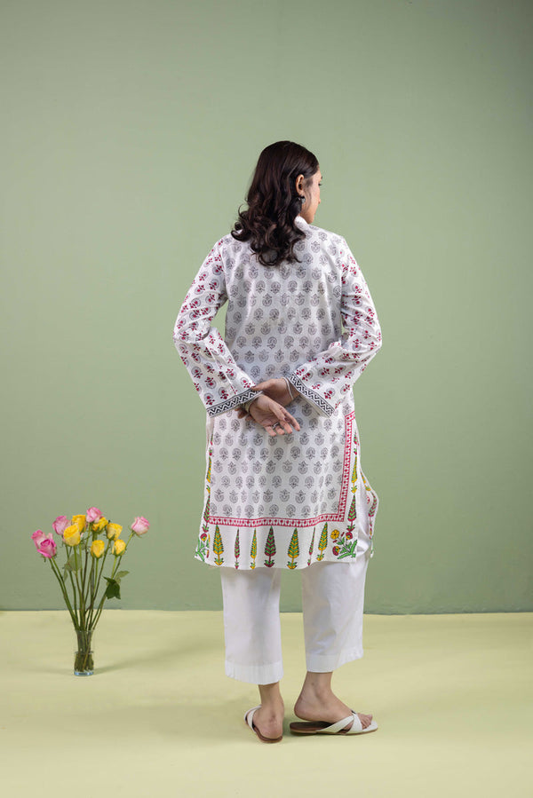 Chintz Whisper Braided Block Kurta