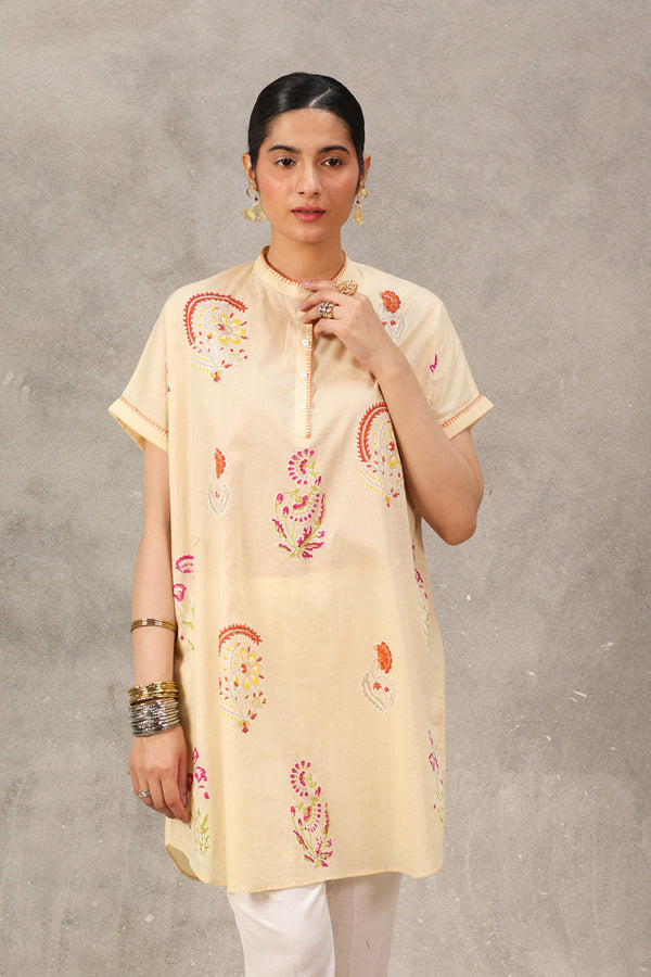 CHINTZ WHISPER BLOCK PRINT KURTA