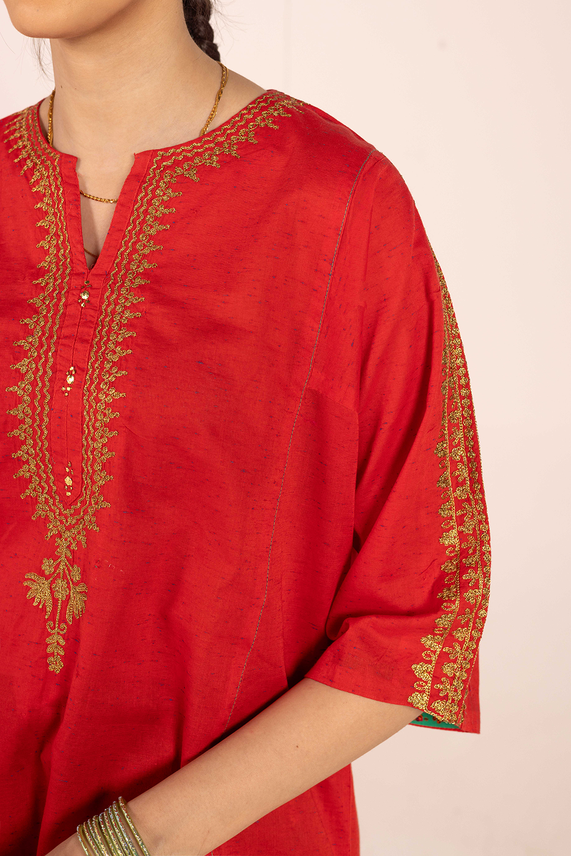 Gilded Glam Zari Zouk Ensemble