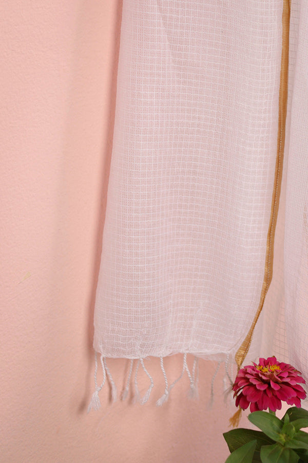 Golden Veil Resham Check Dupatta