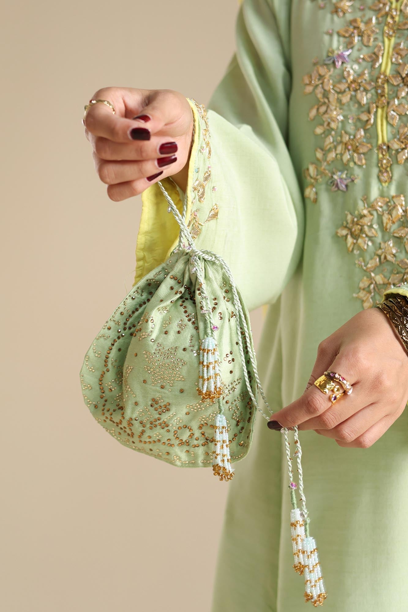 Crystal Embellished Potli