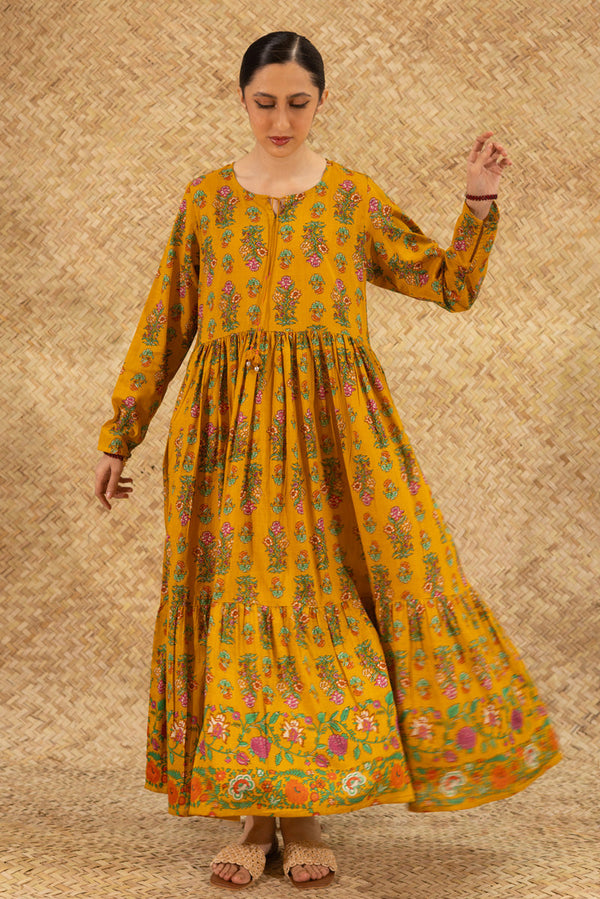 Block Whisper Tiered Dress