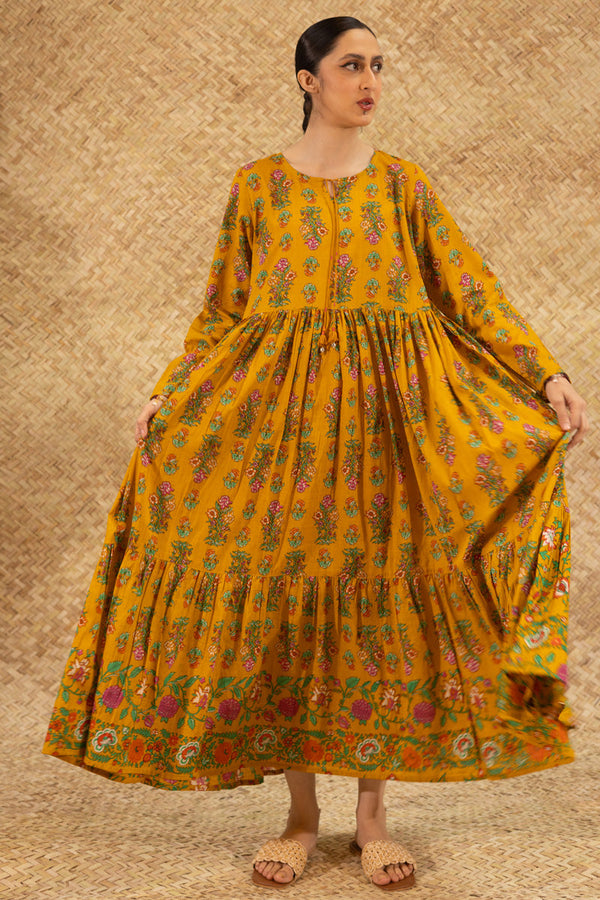 Block Whisper Tiered Dress