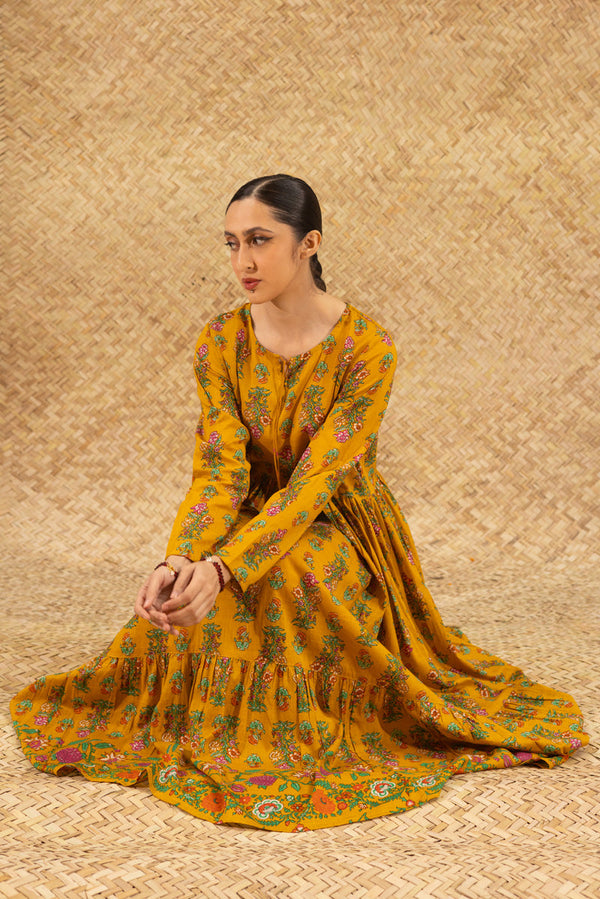 Block Whisper Tiered Dress