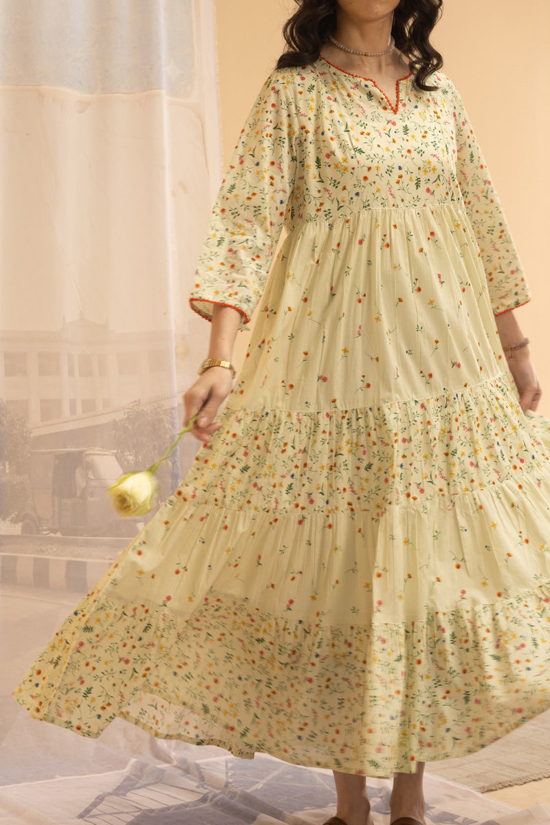 Ditsy Floral Tiered Dress